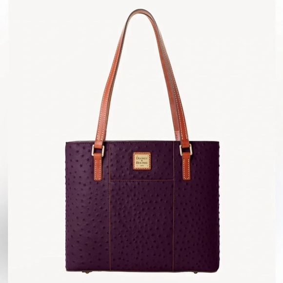 Dooney &Bourke LexingtonOstrich Embossed plum wine